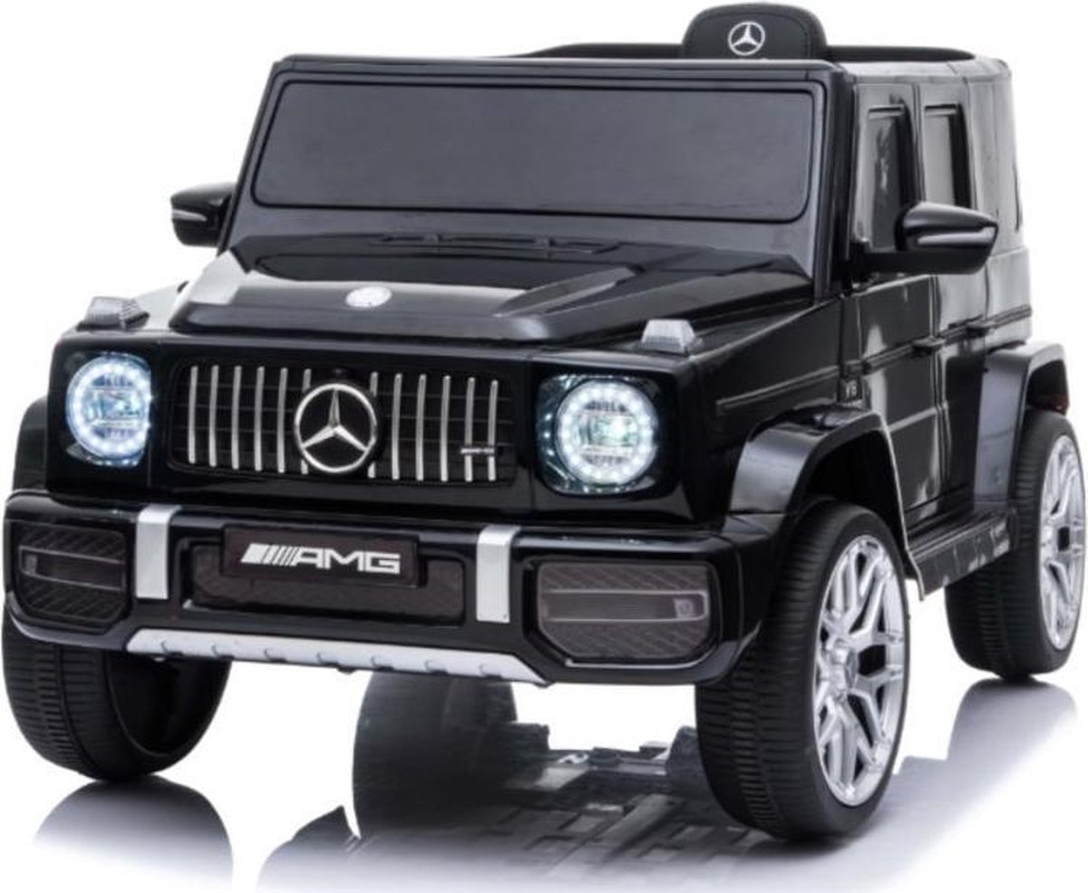   Benz G63 AMG Zwart - Ledere zit - Bluetooth - Softstart | Elektrische Kinderauto | Met afstandsbediening